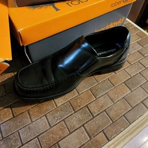 Robert David Boys Black Slip On Dress Shoes